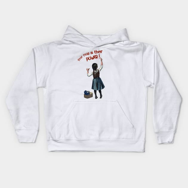 Banksy #MeToo Alexandria Ocasio Cortez Kids Hoodie by Closeddoor